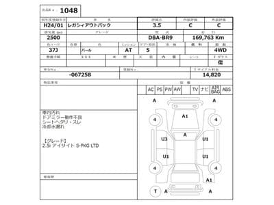 SUBARU Legacy Outback, 2012 год., лот 1048 - фото 3